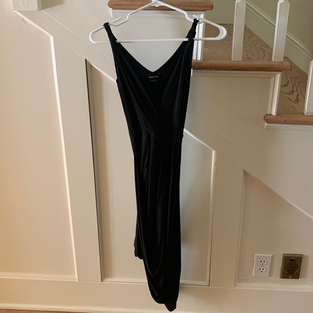 Bebe black midi dress